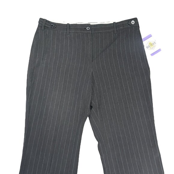 The Limited Womens 12 Cassidy Fit Pinstripe Charcoal Gray Dress Pants - Picture 8 of 15